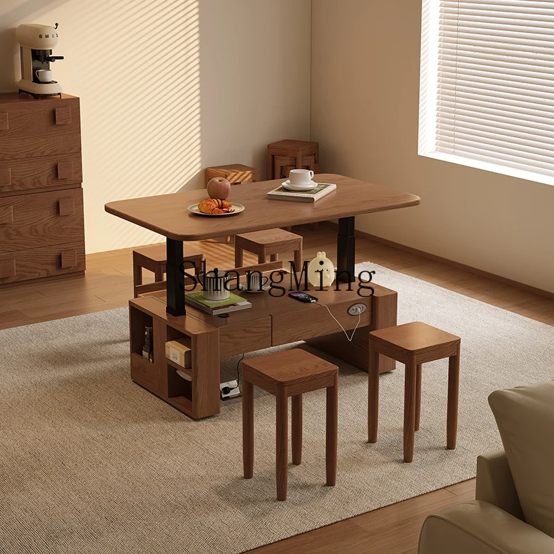 

LXY solid wood lifting coffee table dining table dual-purpose multi-function office learning computer desk