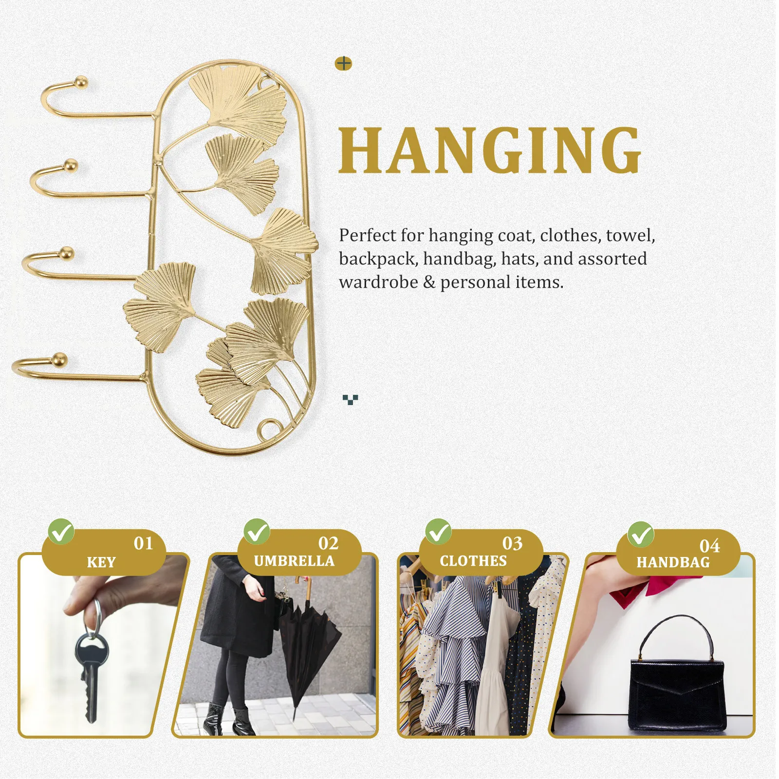 

Retro Iron Wall Hook Heavy Duty Decorative Coat Hanger Rack for Bedroom Bathroom Living Room Kitchen Key Holder Vintage Home