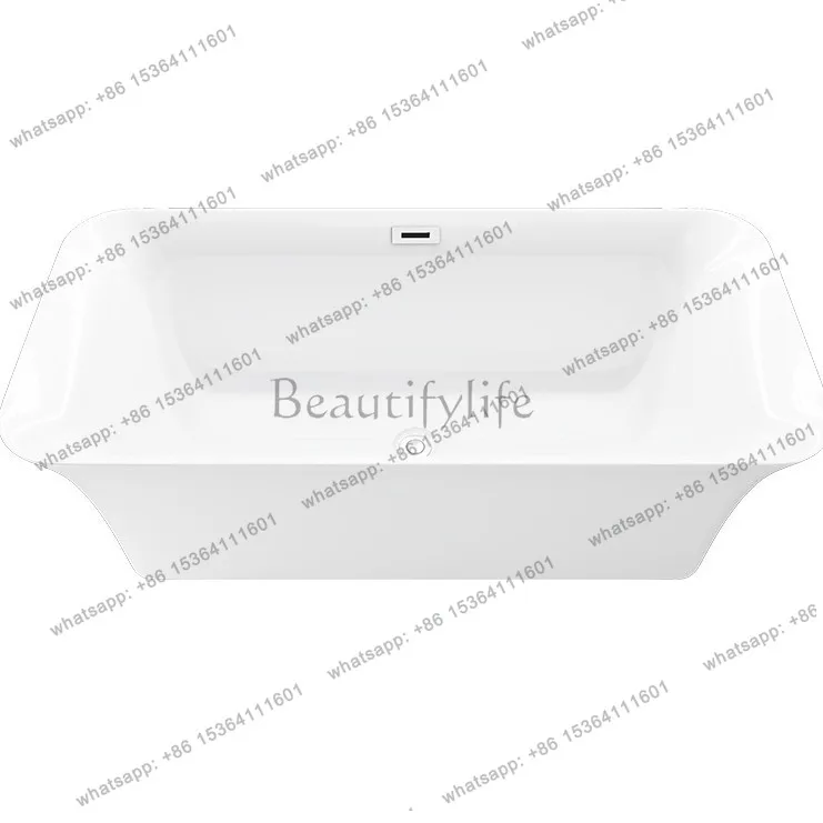 

Flat curved surface rectangular independent bathtub, hotel home bed and breakfast spa general model QT-063