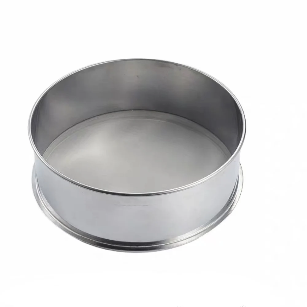Round Flour Sieve Stainless Steel Diameter 30CM Height 6/8/10CM Fit for electric vibrating sieve machine mesh size optional