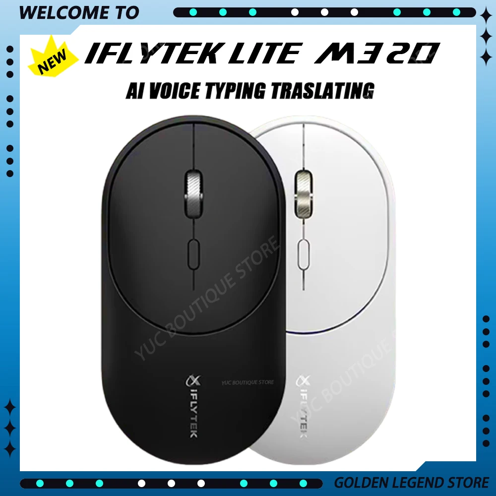 IFLYTEK Lite-M320 Voice AI Translation Mouse Intelligent Low Nosie Dual-mode Wireless Bluetooth Office Custom PC Accessories