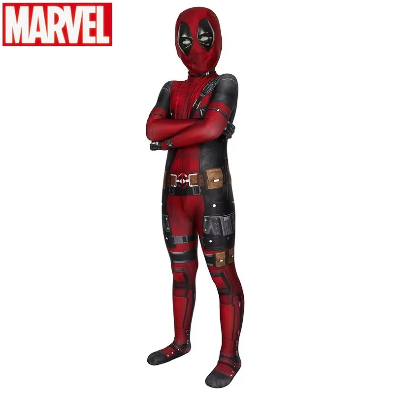 Deadpool Costumes Bodysuit Boy Superhero Cosplay Comic Compression Workout Body Building Dead Pool Anime Halloween Kid Xmas Gift