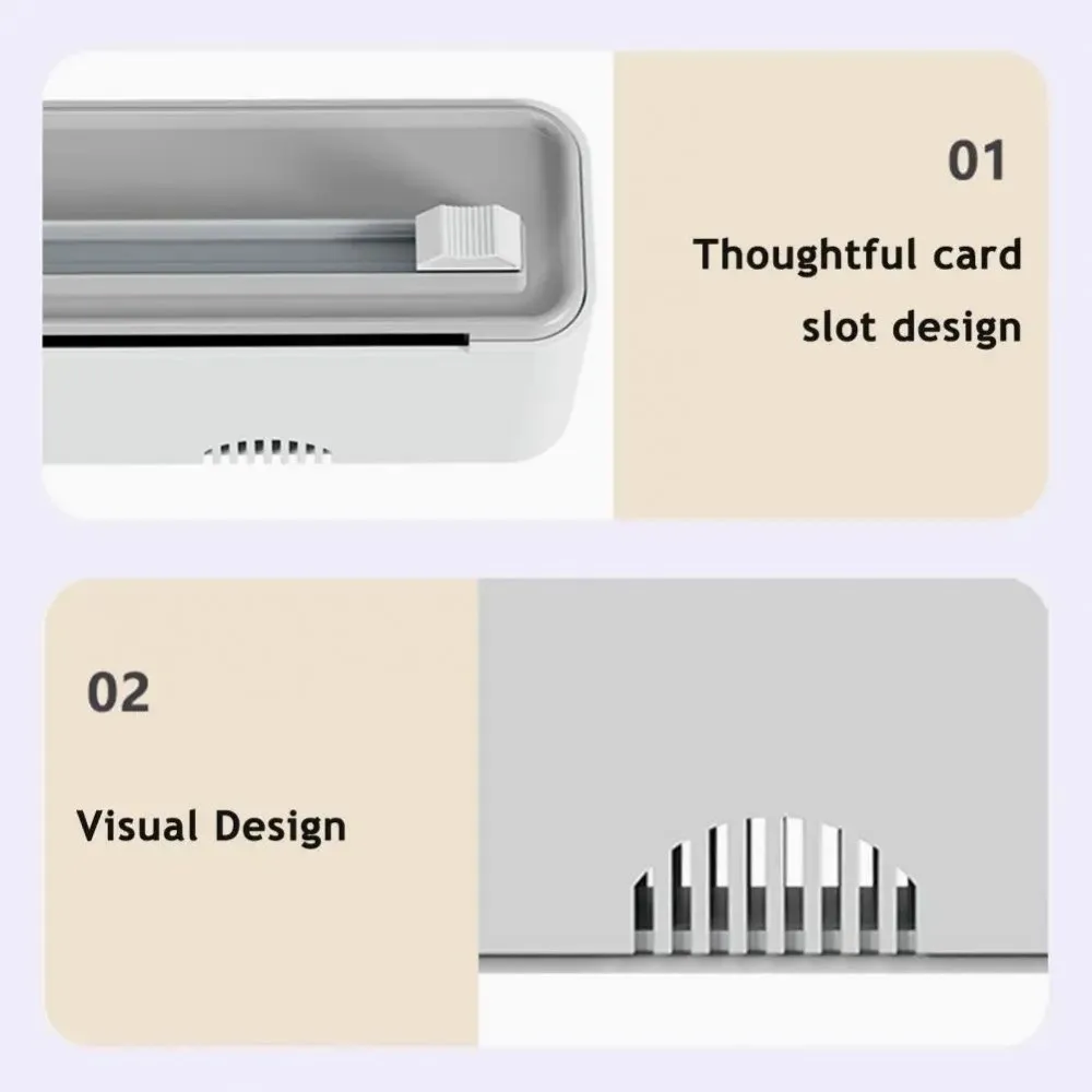 Sliding Magnetic Suction Plastic Wrap Cutter Wall Mounted Simple Operation Aluminum Foil Dispenser Space Saving