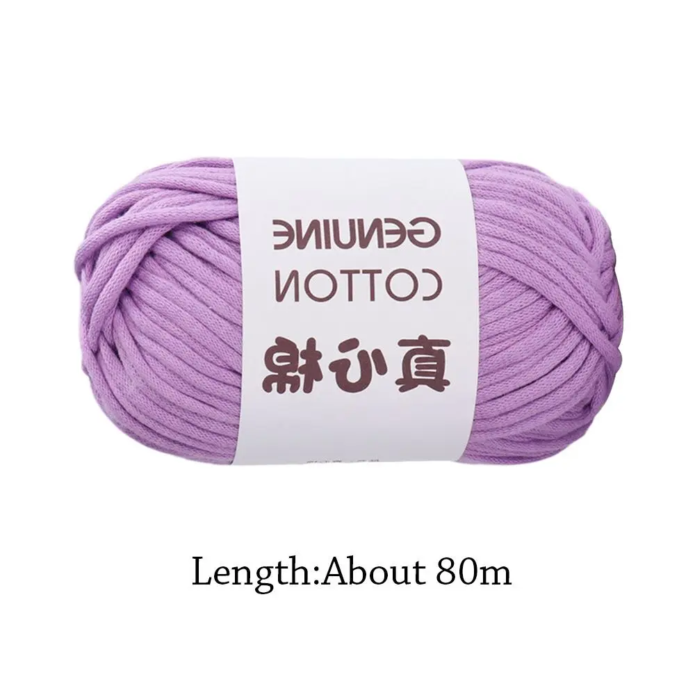 เส้นด้ายฝ้าย50กรัมสำหรับผู้เริ่มต้นใช้งานง่ายเส้นด้ายฝ้ายสำหรับถักด้วยมือผ้าพันคอแบบทำมือผ้าพันคอแบบ DIY หมวกเสื้อผ้า