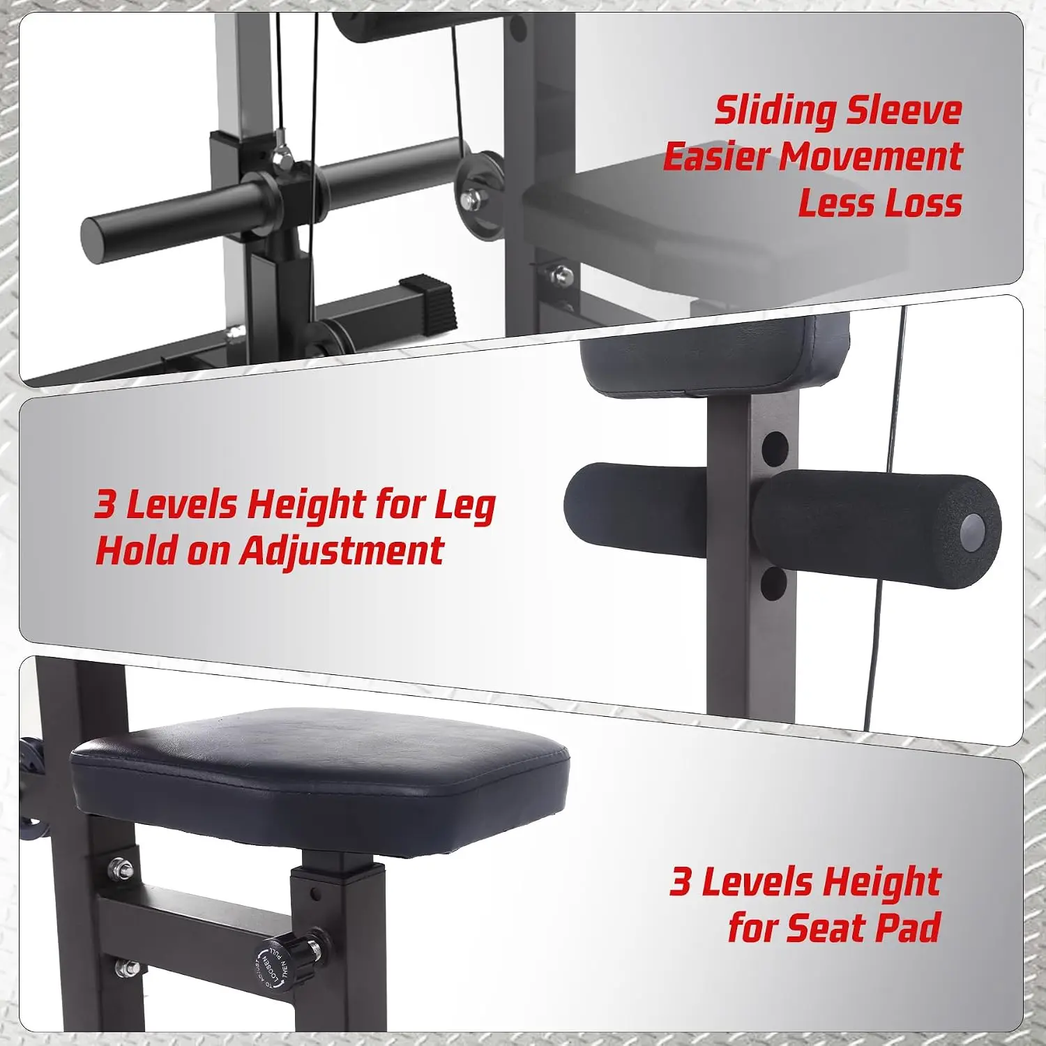 Wall Mounted LAT Pull Down Machine Dual Pulley Cable System Full Body Workout 400LBS Capacity 20 Heights Compact Home Gym Streng