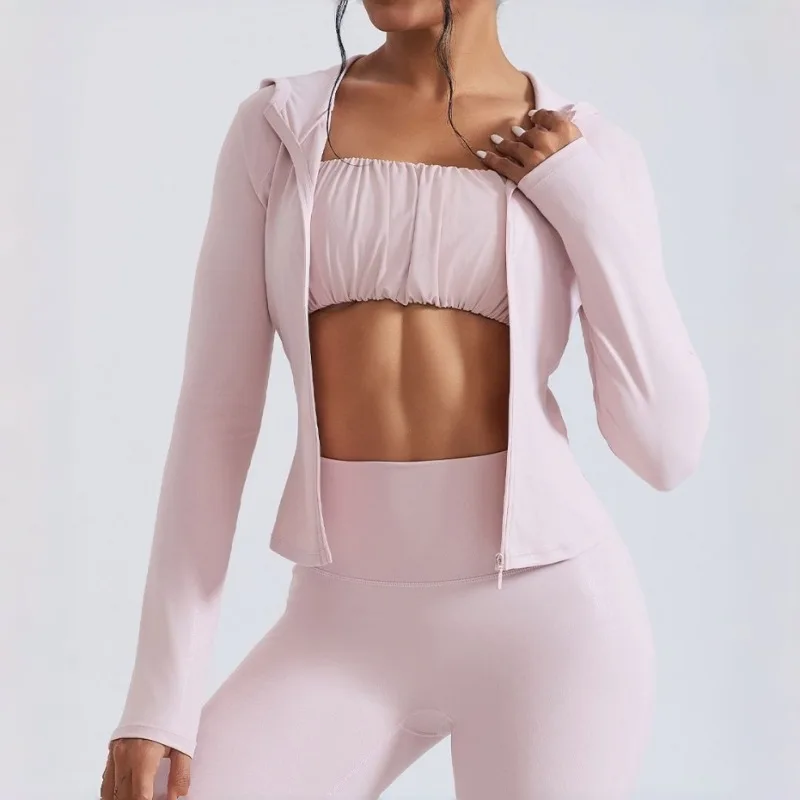 

Женский топ для йоги телесного цвета из искусственной кожи, ветрозащитный, для похудения, на талии, на плотной молнии, спортивная куртка для бега на открытом воздухе, повседневный топ для фитнеса