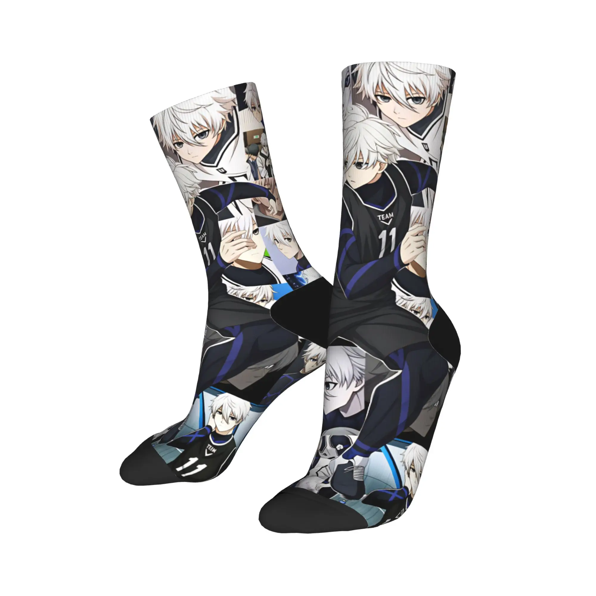 Manga Nagi Seishiro Socks  Funny Stockings Women Men Comfortable Outdoor Sports Socks Autumn Printed Non-Slip Socks
