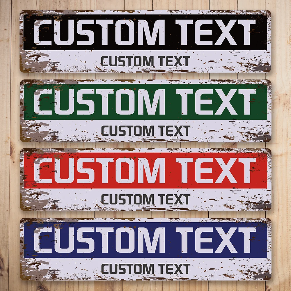 

1pc charming black/green/red/blue Personalized Text Iron Wall Signs Metal Wall Plaque For Home Decor Living Room Bedroom