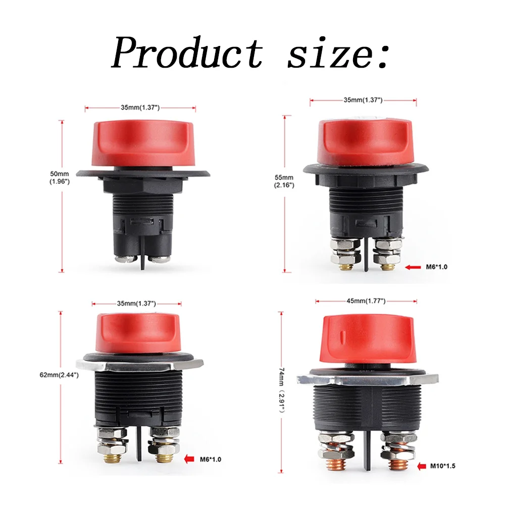 자동차 랠리 배터리 스위치, 트럭, 자동차, 오토바이, 해양 전원 아이솔레이터, 차단 스위치 키트, DC 12V, 50A, 100A, 200A, 300A