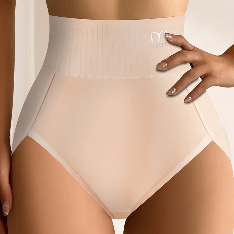 Bragas moldeadoras de cintura alta para mujer, ropa interior sin costuras de talla grande, calzoncillos de algodón para mujer, ropa íntima transpirable