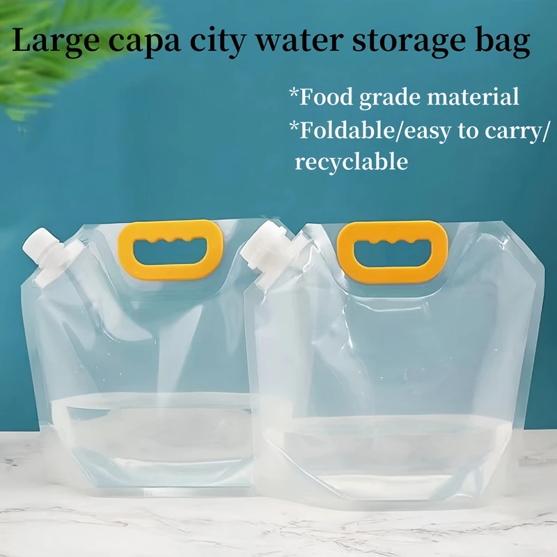 1/1.5/2.5/5L Portable Folding Water Bag Water Bucket Large Water Storage Jug Bag for Outdoor Camping Hiking Emergency Survival