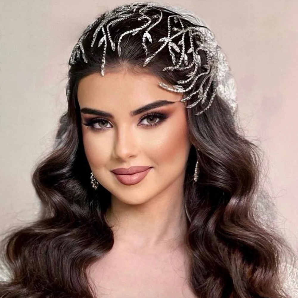 

A491 Серебряная свадебная повязка на голову с кристаллами, золотой свадебный головной убор для невесты, обруч на голову, модный аксессуар для волос со стразами для женщин, тиара