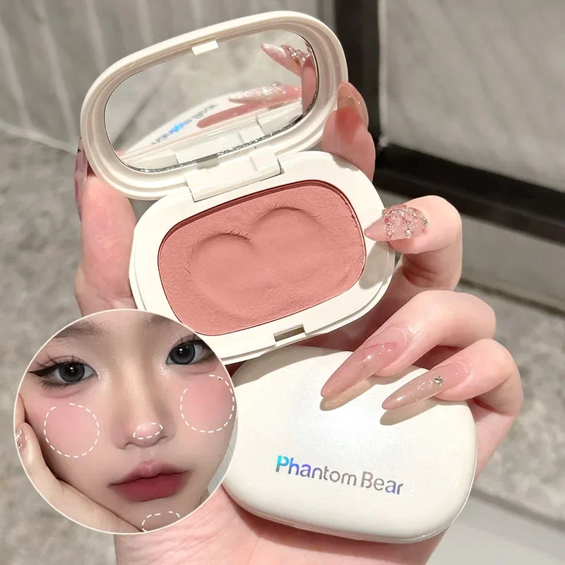 Monochromes Schlamm-Rouge, Kontur, matt, natürlich, Wangentönung, lila Taro, niedrige Sättigung, wasserfest, weiche Konturierungscreme, Kosmetik