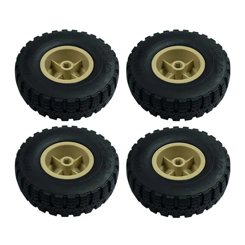 ABUM-8Pcs LD-P06 Wheel Tire Tyre For LDRC LD-P06 LD P06 Unimog 1/12 RC Truck Car Spare Parts Accessories,Yellow