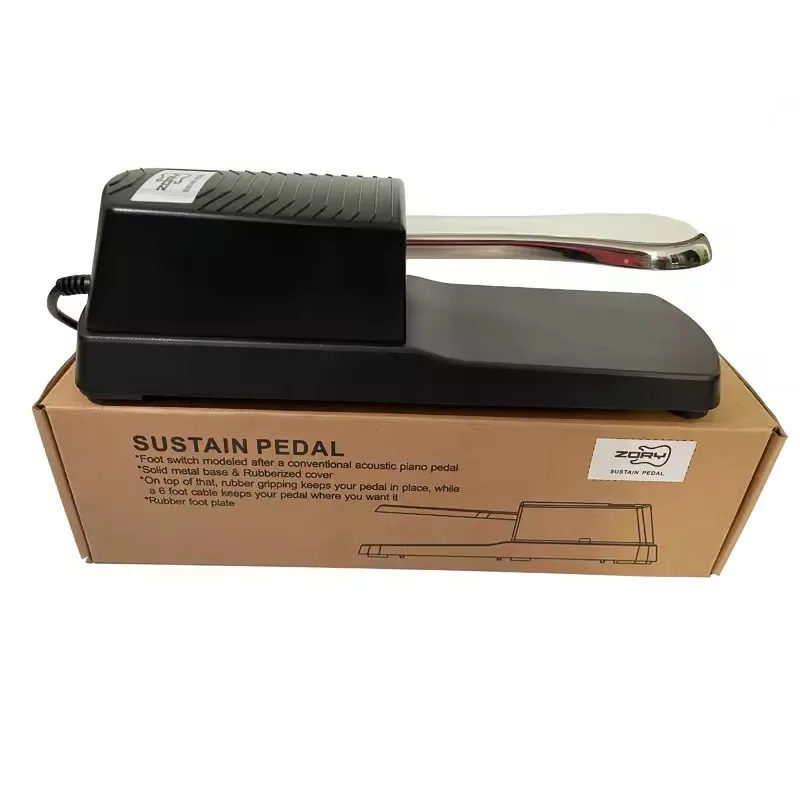 Zory Piano Sustain Pedal teclado MIDI Sustain amortiguador Pedal para Yamaha Roland Casio Piano eléctrico órgano electrónico