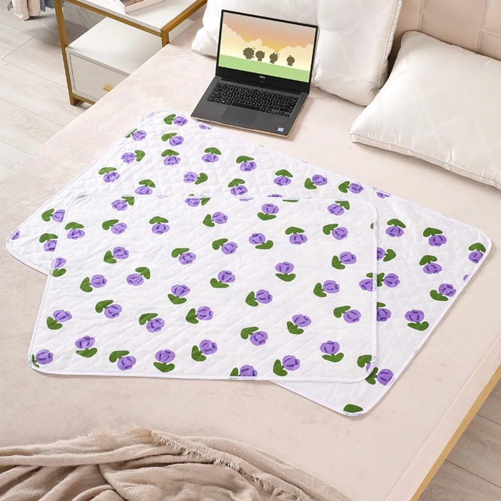 Estera de pañales de dibujos animados suave e impermeable, antideslizante, transpirable, almohadillas para dormir para bebés, cama lavable debajo de la almohadilla para niños