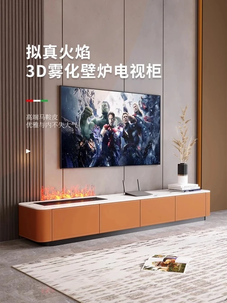 TT Fireplace TV Cabinet Embedded Electronic Simulation Flame 3D Atomization Humidification Steam Long Floor Cabinet