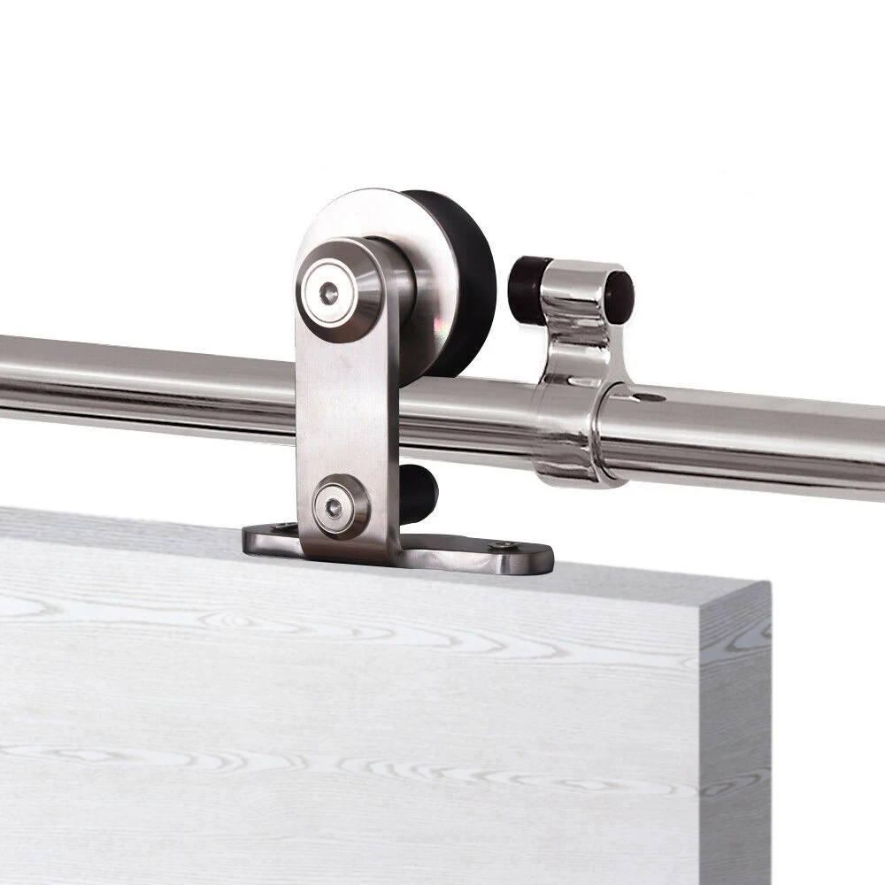 Rolos de em Forma de t da Ferragem da Porta do Celeiro Deslizante com Rolo Grande Somente Rolos Par Aço Inoxidável