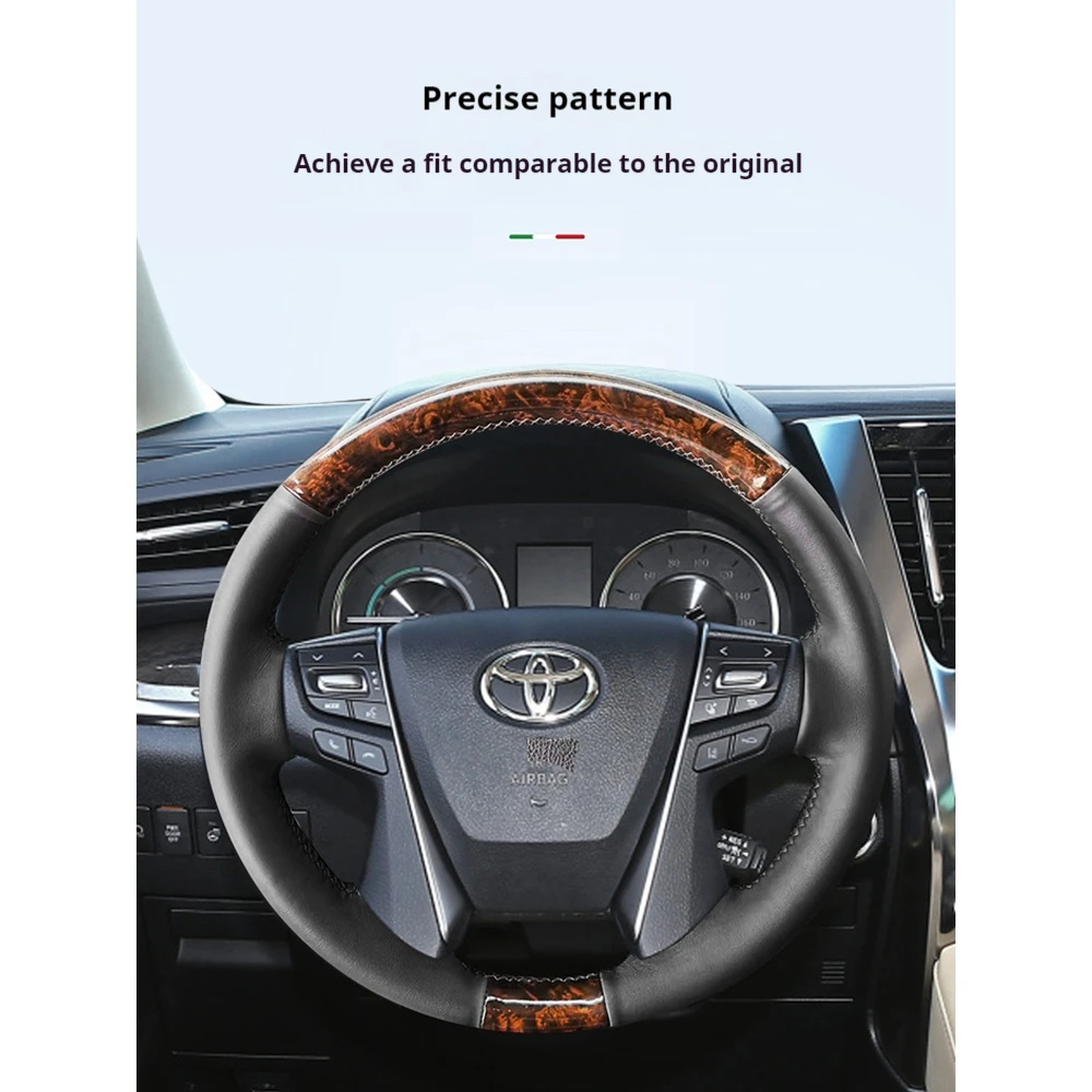 

Подходит для Toyota Alphard и Vellfire 2011-2023 годов с прошитыми вручную чехлами на руль персикового дерева.