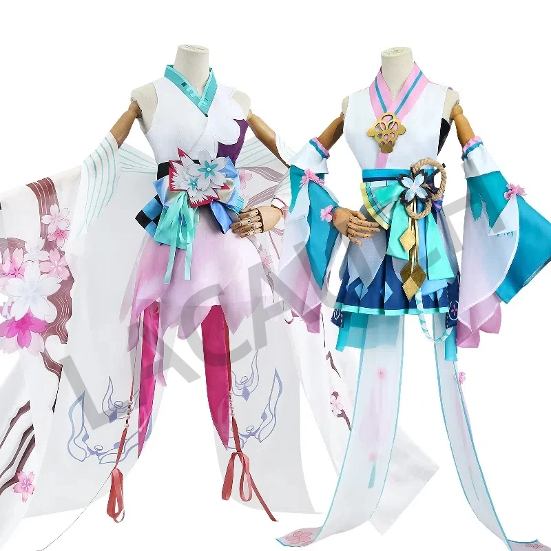 In Stock Miku Cosplay Costume Game Onmyoji X MIKU Linkage SSR Full Set Miku Cosplay Dress Wig Halloween Uniform Outfit Prop