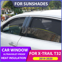 Magnetic Car Windows Sunshades For Nissan Xtrail Rogue T32 Passenger Side Summer Privacy Window Curtains For X-TRAIL (2014-2020)