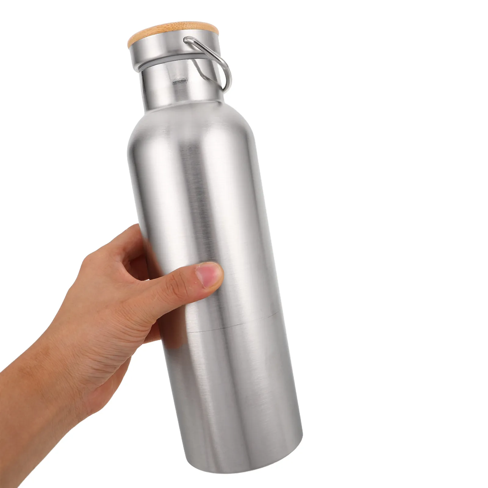 

750Ml Double Walled Stainless Steel Vacuum Insulated Sport Water Bottle Wide Mouth Leak Proof for Running Cycling Hiking Outdoor