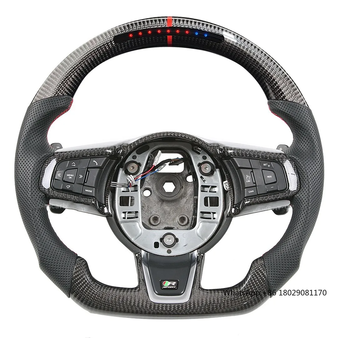 Carbon Fiber LED Steering Wheel for Jaguar XE  XF Carbon Fiber Steering Wheel