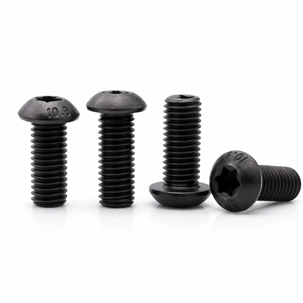 5-50pcs M2 M2.5 M3 M4 M5 M6 M8 M10 10.9 Grade Alloy Steel Torx Button Head Machine Screws Six-Lobe Star Drive Bolts