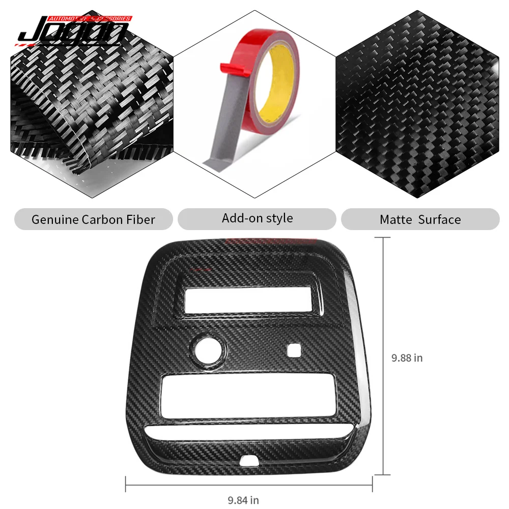 Carbon Fiber Car Interior Roof Reading Light Lamp Switch Panel Cover Trim Accessories For Ford Bronco Raptor 2021 2022 2023 2024