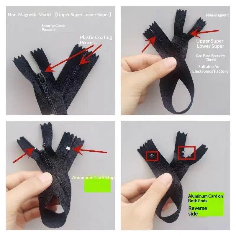 10 Stück Nylon-Reißverschlüsse 12cm 20cm, langlebiger Schieber für Anzughosen, Kleidung, Nähen, DIY-Kleidungsreparatur, Schneiderei, Nähzubehör – Detail 9