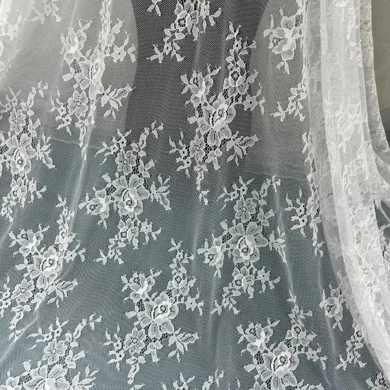 Fashionable Outer Order Eyelash Soft Base Flower Lace Perfect for Wedding Dresses Children's Clothing and DIY Fabric Decoration