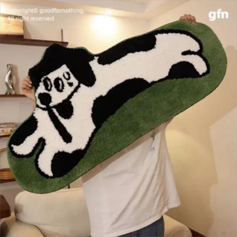 VIKAMA Upgraded Material Funny Cartoon Bedroom Bedside Rug Living Room Bathroom Kitchen Non-slip Washable Carpet Mat Home Decor