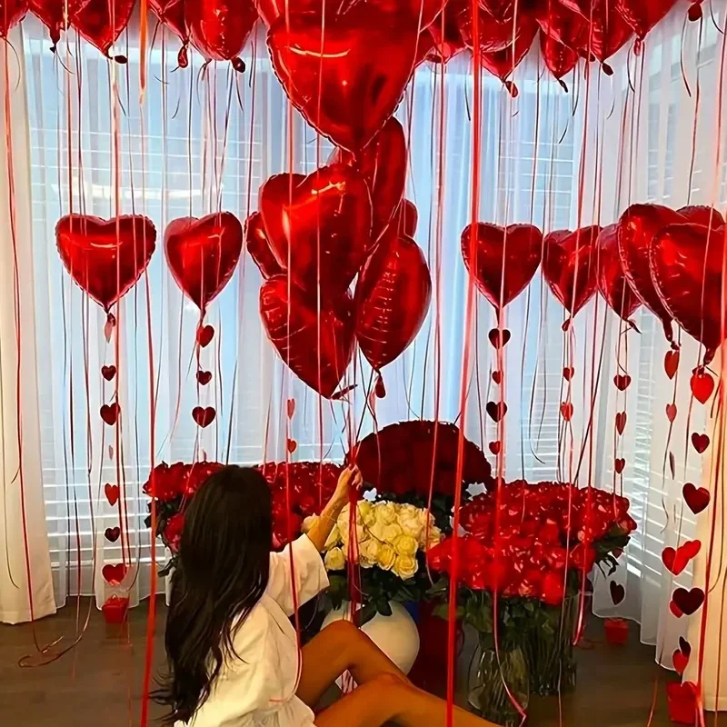 1Set Jubiläumsdekoration Folienballons Happy Anniversary Banner für Hochzeit Brautparty Valentinstag Dekoration Globos – Detail 1