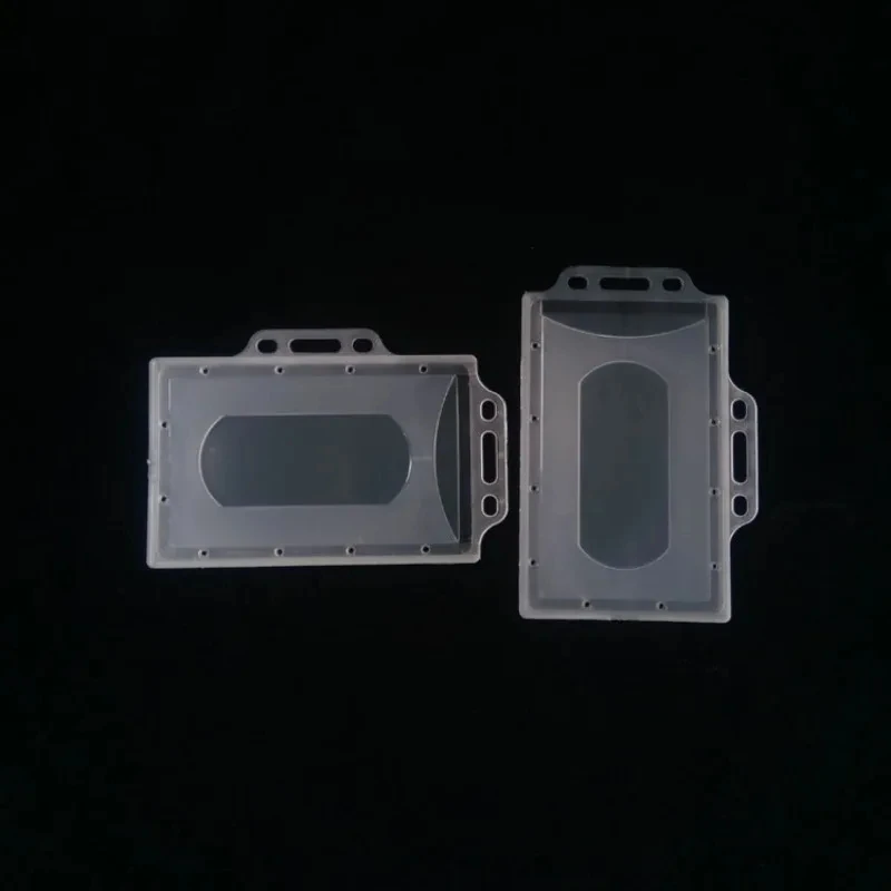 Damski Męski Prosty Przezroczysty Plastikowy Etui na Karty z PP Akrylowe Etui na Identyfikator Bankowy Karty Kredytowej Ochraniacz Akcesoria