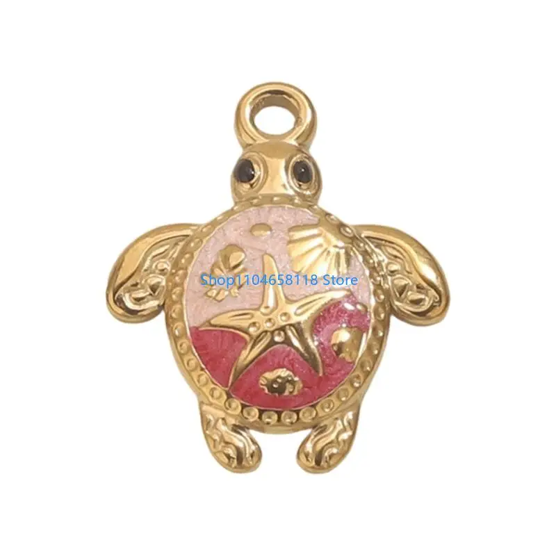 Sea Turtles Pendant Stainless Steel Crafting Materials for Necklace Charm