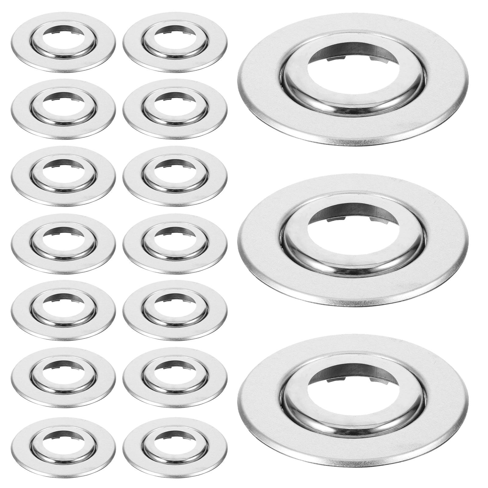 30 قطعة غطاء استبدال رشاش الحريق من الفولاذ المقاوم للصدأ حلقة تقليم قابلة للتمديد لرؤوس الرش المجوفة في