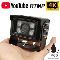 IMX415 4K 8MP 5MP POE YouTube transmisión en vivo cámara IP humana RTMP protocolo Hikvision 256SD tarjeta TF 20M IR YouTube Facebook Wozza