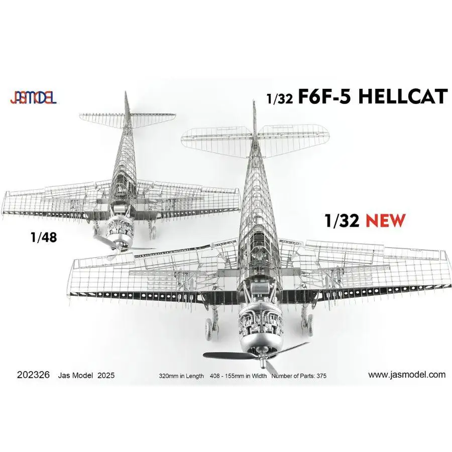 

Jasmine Model 202326 1/32 F6F-5 HELLCAT WWII Etched Model Carrier Aircraft