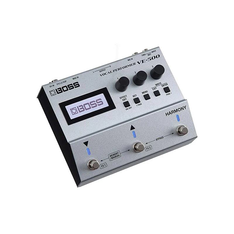 BOSS VE-500 Vocal Performer Multi-Effects Stompbox Automatic Vocal and Vocal Pitch Professional Calibration Guitar Accessories