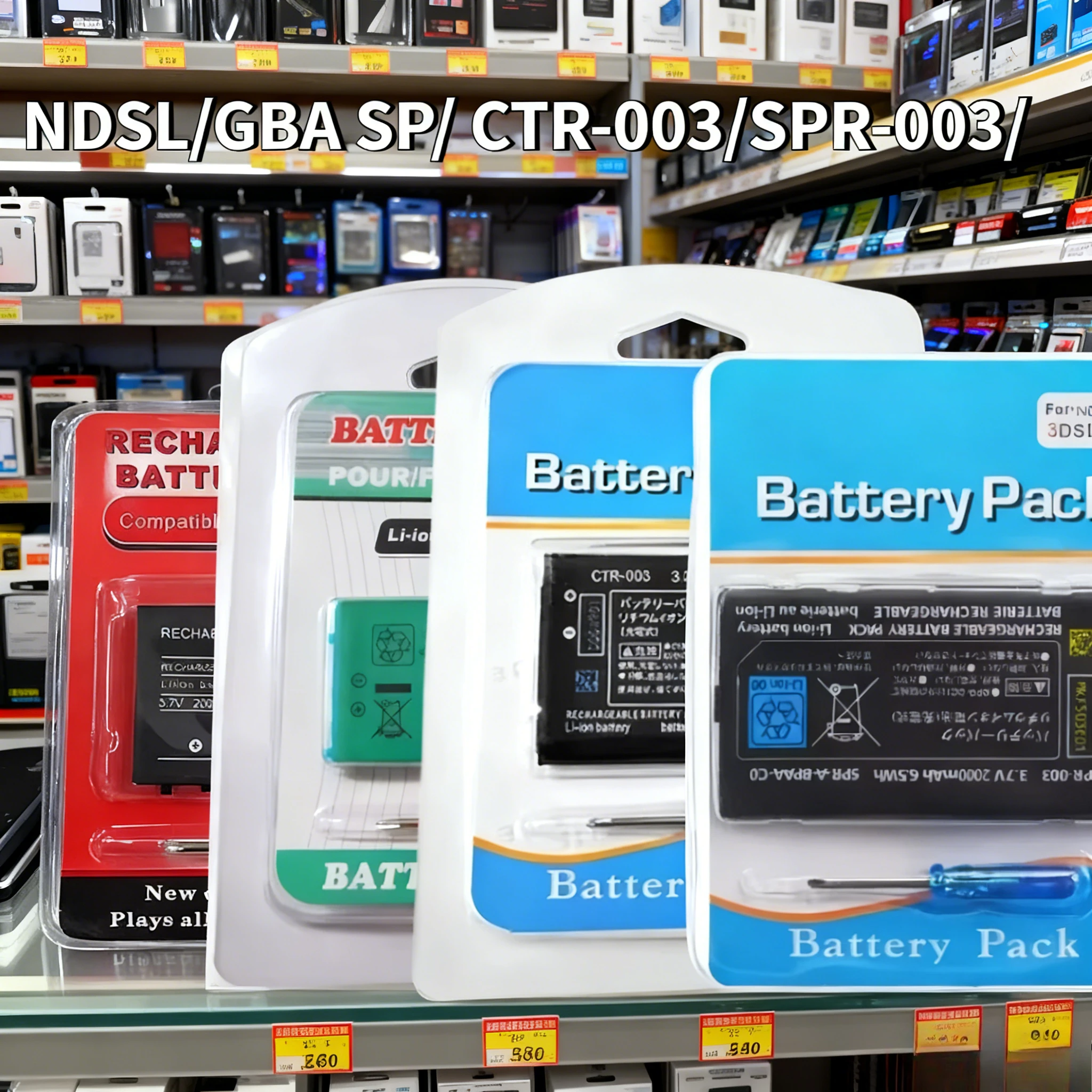 3.7 فولت CTR-003 NDSL SPR-003 بطاريات ليثيوم لنينتندو جديد 3DSLL 3DSXL N3DS 2DS GBA SP Gameboy لعبة وحدة التحكم خلية