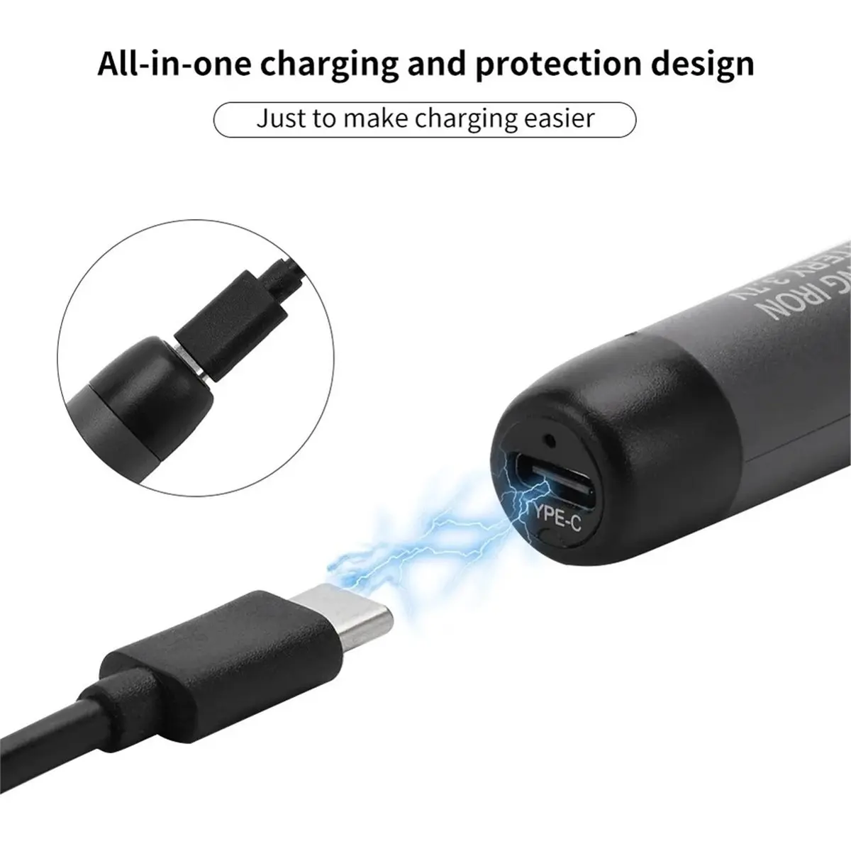 Multi-use Gear Soldering Iron Set Digital Electric Soldering Iron Kit Type-C Interface Adjustable Temperature Solder Welding Iro