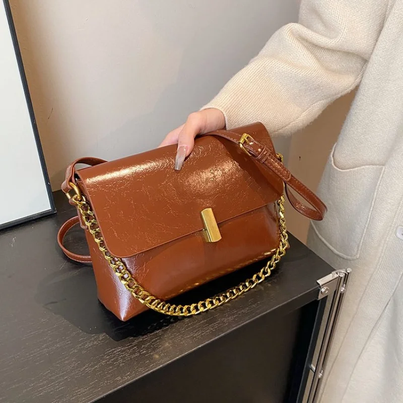 Bolsos de mano para mujer hechos de cuero con estampado de Gully Boasting Paris famoso aspecto vintage limpio y diario ​