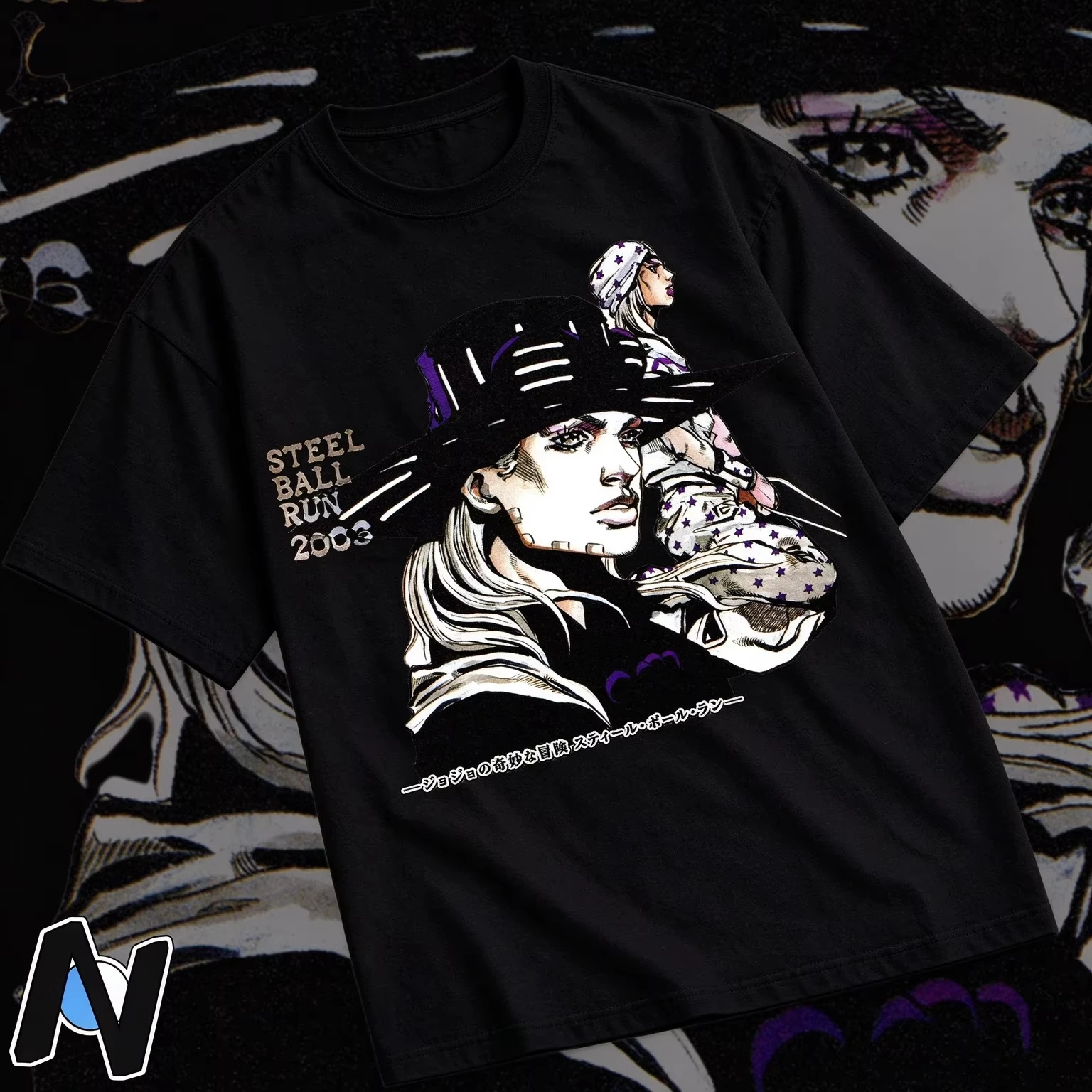 2026 New Oversized Unisex Anime JoJo Steel Ball Run Gyro Zeppeli Graphic T Shirt Streetwear Short Sleeve Tee