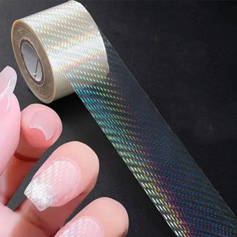 

1 Roll Transparent Laser Nail Transfer Paper Holographic Starry Sky Nail Foils Nail Art Transfer Stickers Decals Manicure Decor
