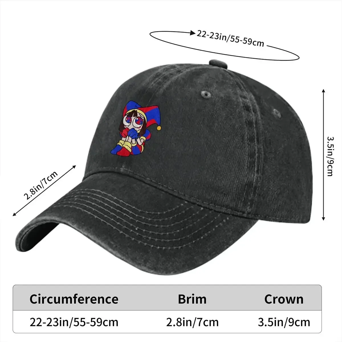 Pure Color Cowboy Hats Kawaii pomni Women's Hat Sun Visor Baseball Caps The Amazing Digital Circus Peaked Trucker Dad Hat