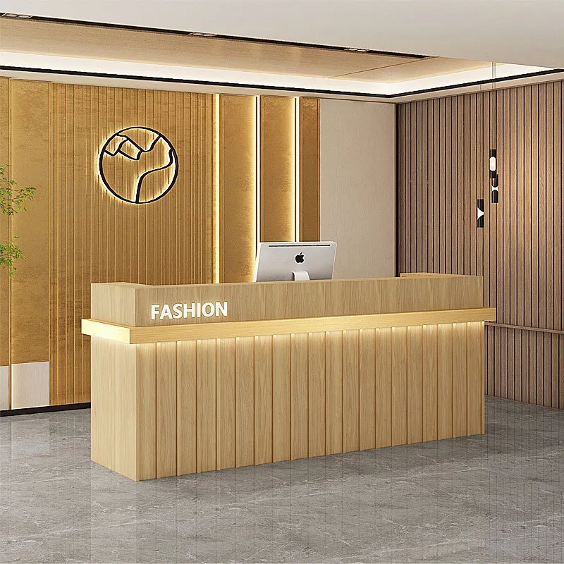Clothing store, bar cash register, modern and simple beauty salon store, small front desk, milk tea shop, reception desk