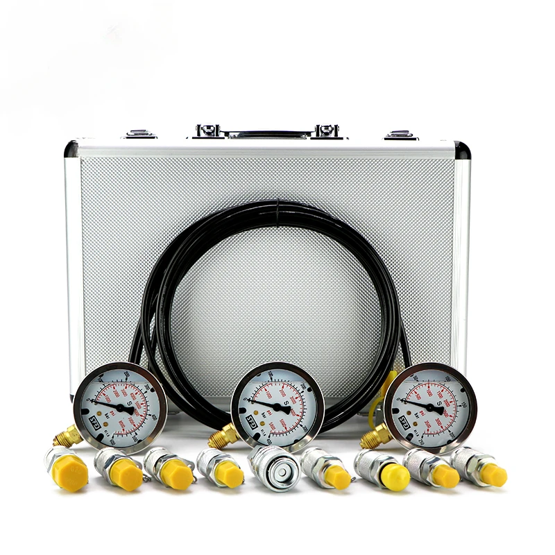 

pressure test gauge excavator maintenance inspection