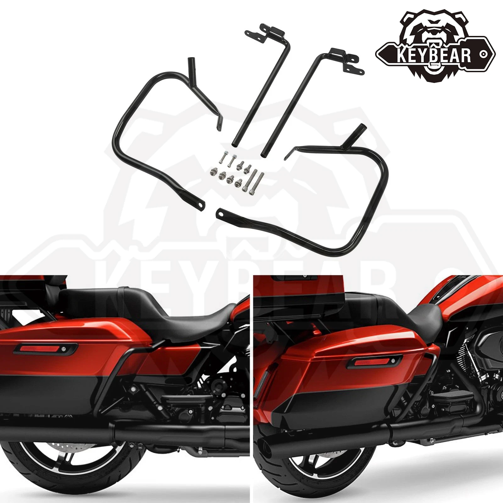 

Для Harley Touring CVO 121 Road Glide FLTRXSE Street Glide 2023 2024 FLHXSE мотоциклетная седельная сумка, кронштейн, защитная планка