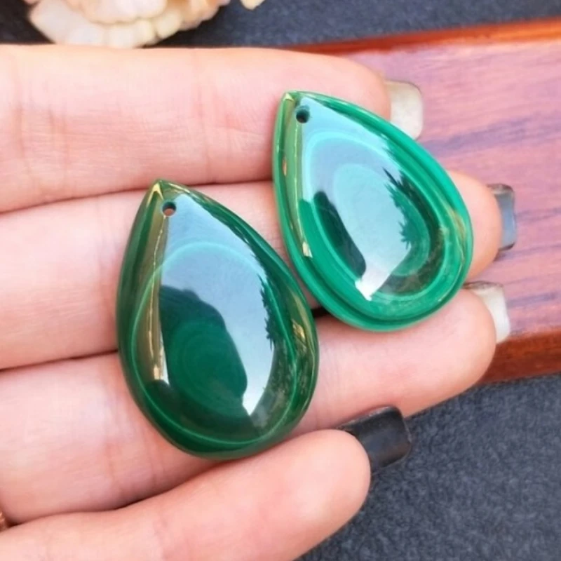 

Натуральный высококачественный малахитовый кулон в форме капли, камень ручной работы, свет, роскошный стиль, ожерелье, кулон, ювелирные изделия, сертификат для переноски