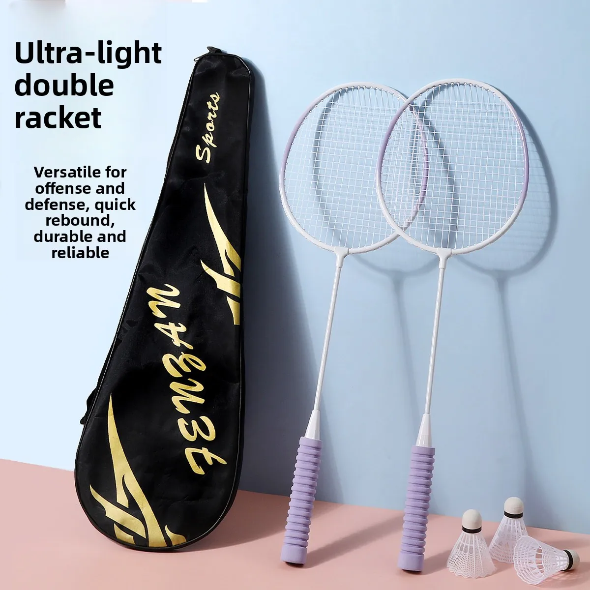 high-elastic-badminton-racket-durable-couples-student-children's-lightweight-badminton-racket-easy-to-handle-for-beginners
